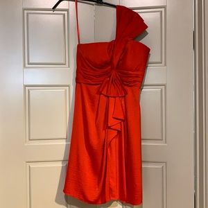 BCBG Maxazria red semi-formal dress